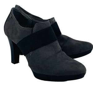 Womens 6.5M Dana Buchman Shary Charcoal Gray Pumps 3" High‎ Heels Ankle Booties